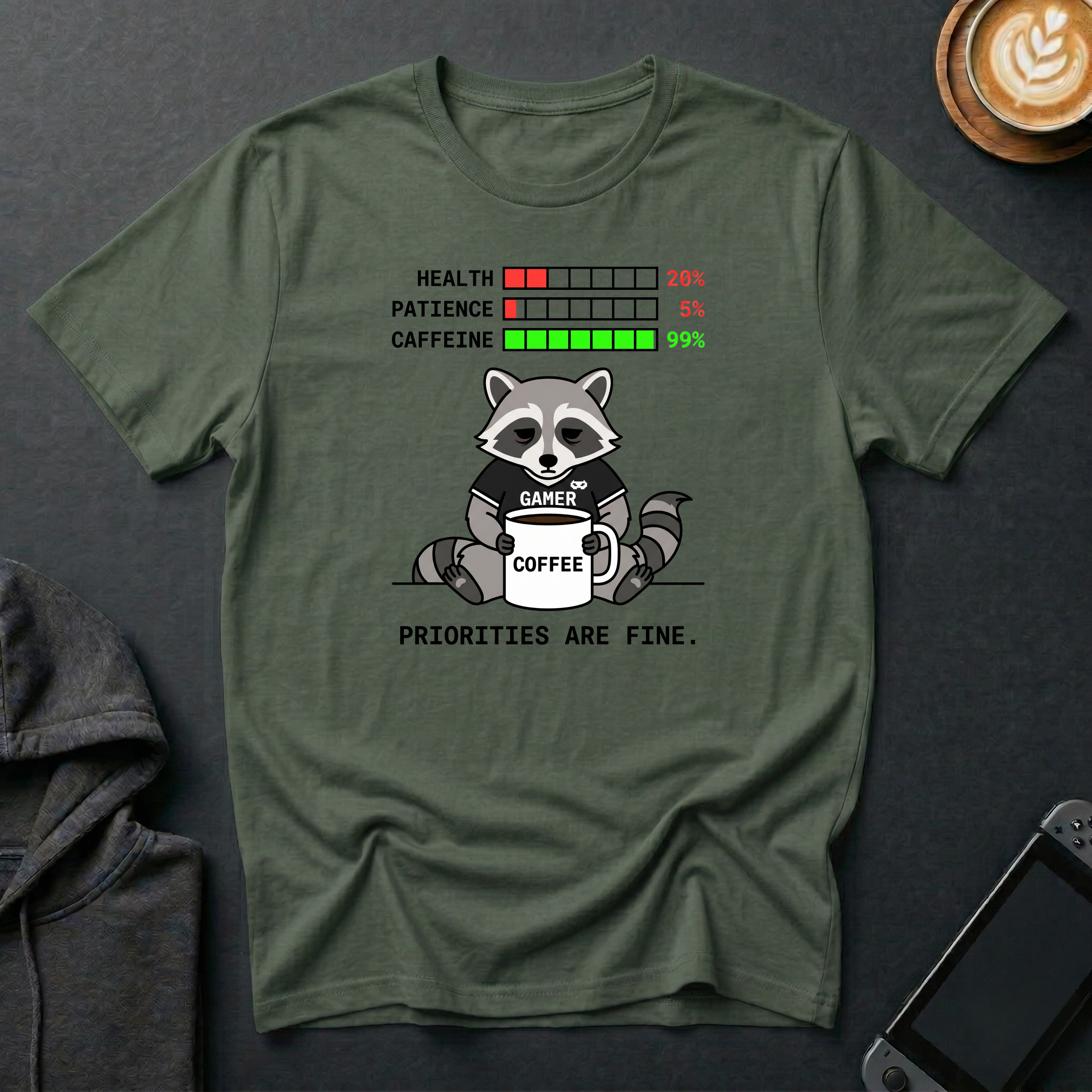 Totally Fine Raccoon T-Shirt