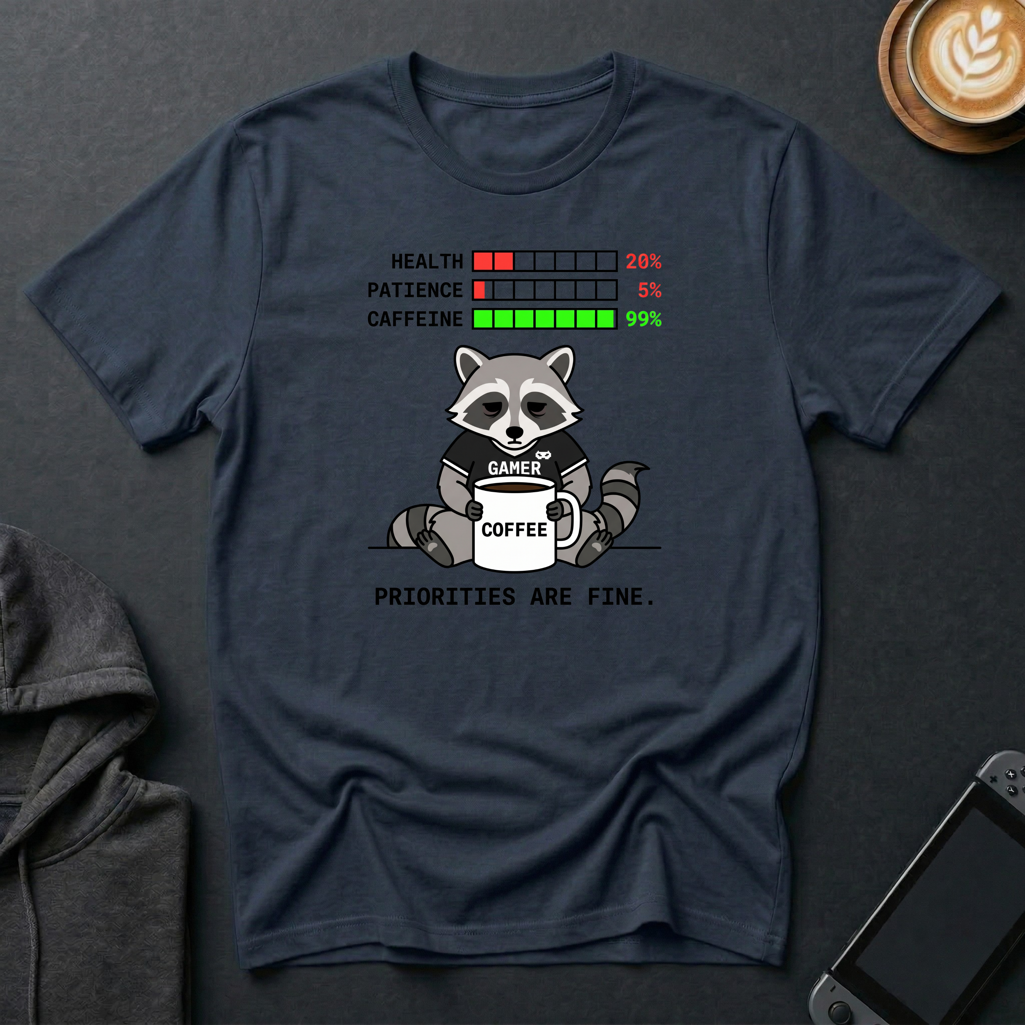 Totally Fine Raccoon T-Shirt