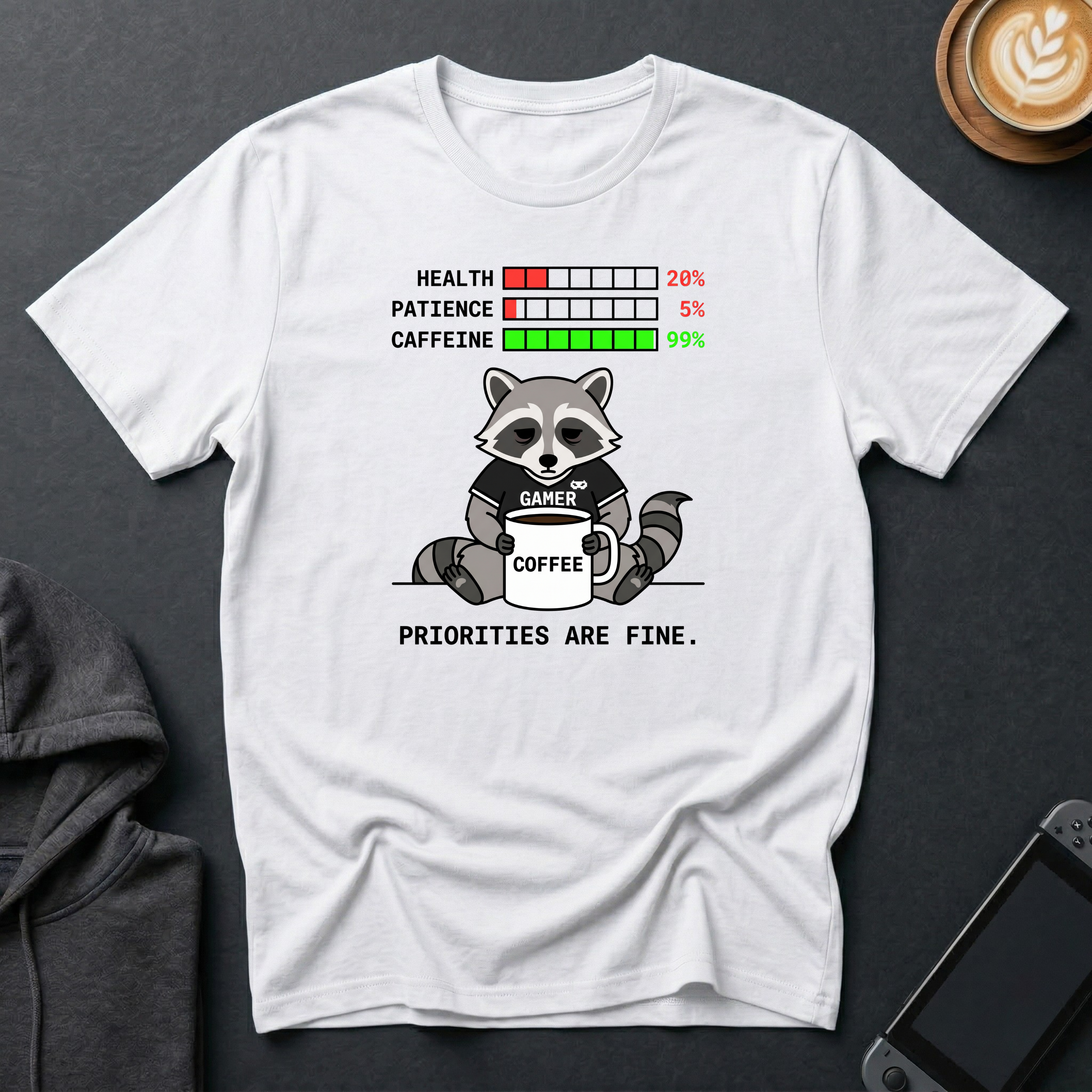 Totally Fine Raccoon T-Shirt